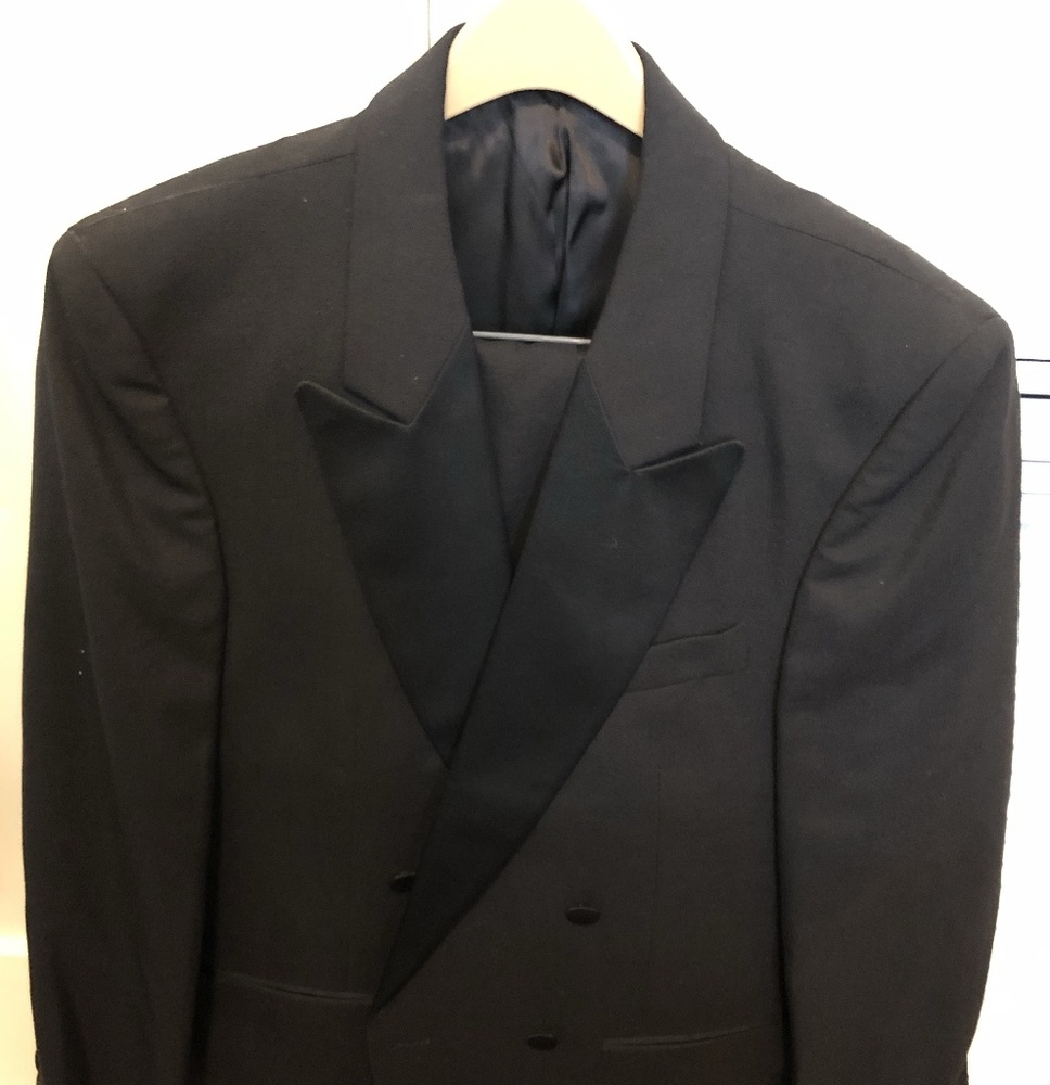 Black Tuxedo w/ Suspender Buttons, 42R